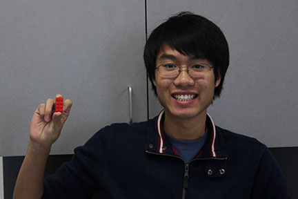 Senior Keith Tran founded the LEGO Club, a student lead club new to VHS this year.