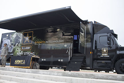 Army truck visits VHS campus