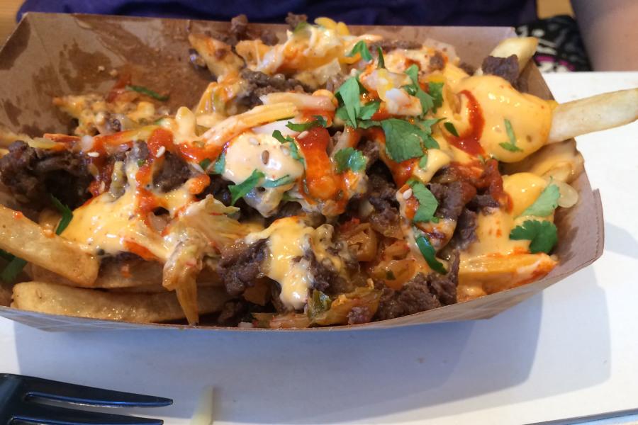 Chilantros famous kimchi fries