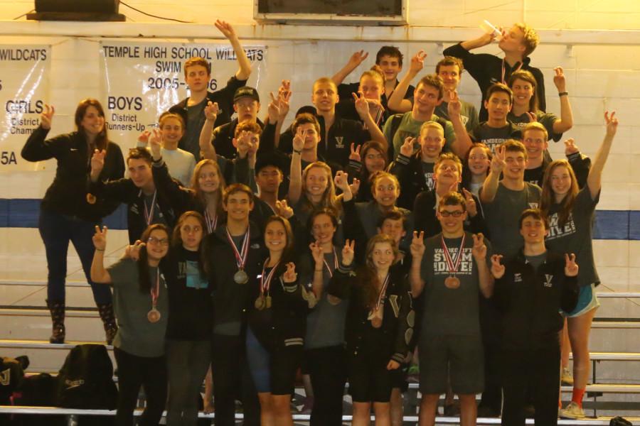 Viper swim team celebrates winning districts for the 3rd time 