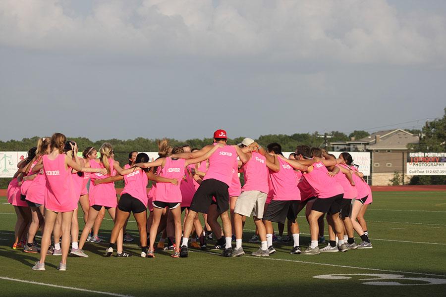 Seniors Prepare for the game 