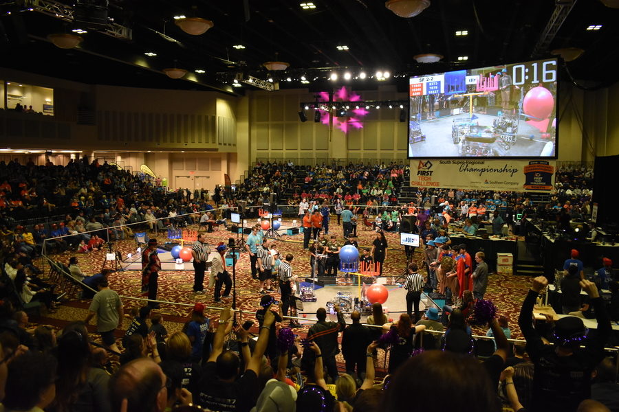 Robotics teams from the Southern half of the United States compete in Super Regionals