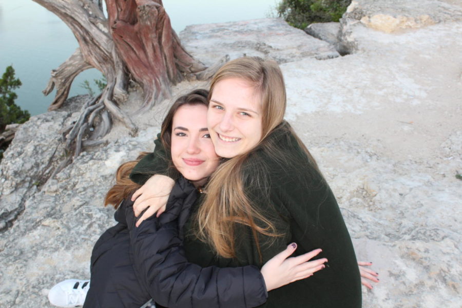 My friend Olivia Rountree and I on the morning of Friendsgiving at the 360 Overlook. 