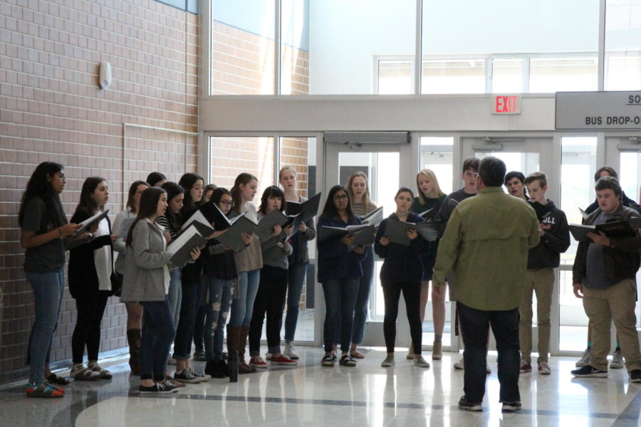 Staff celebrates before holiday break