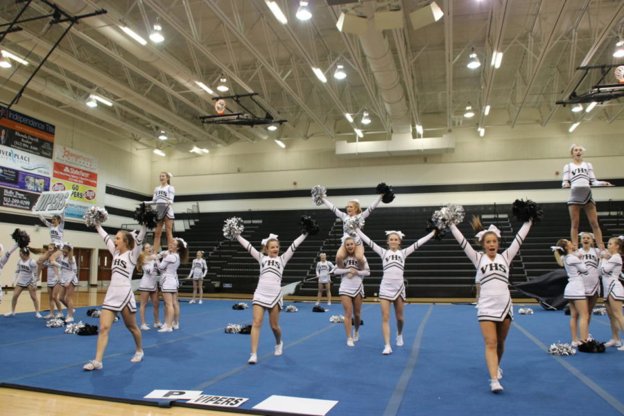 Cheer held a showoff to showcase performance Wednesday during PIT.