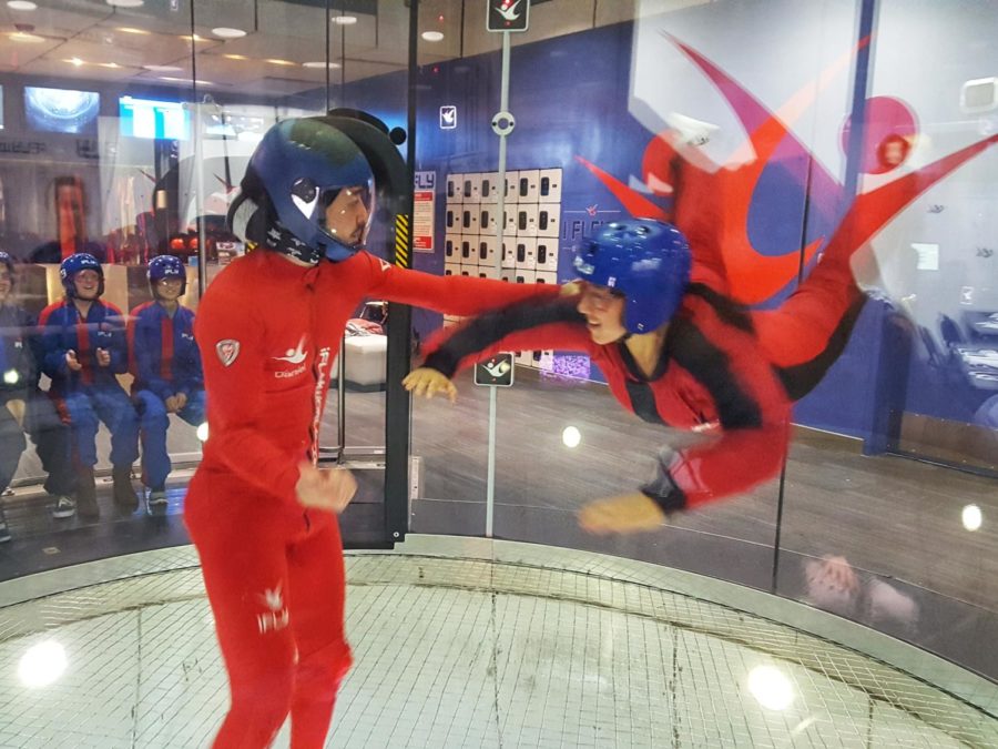 Students experience free fall in iFLYs wind tunnel  