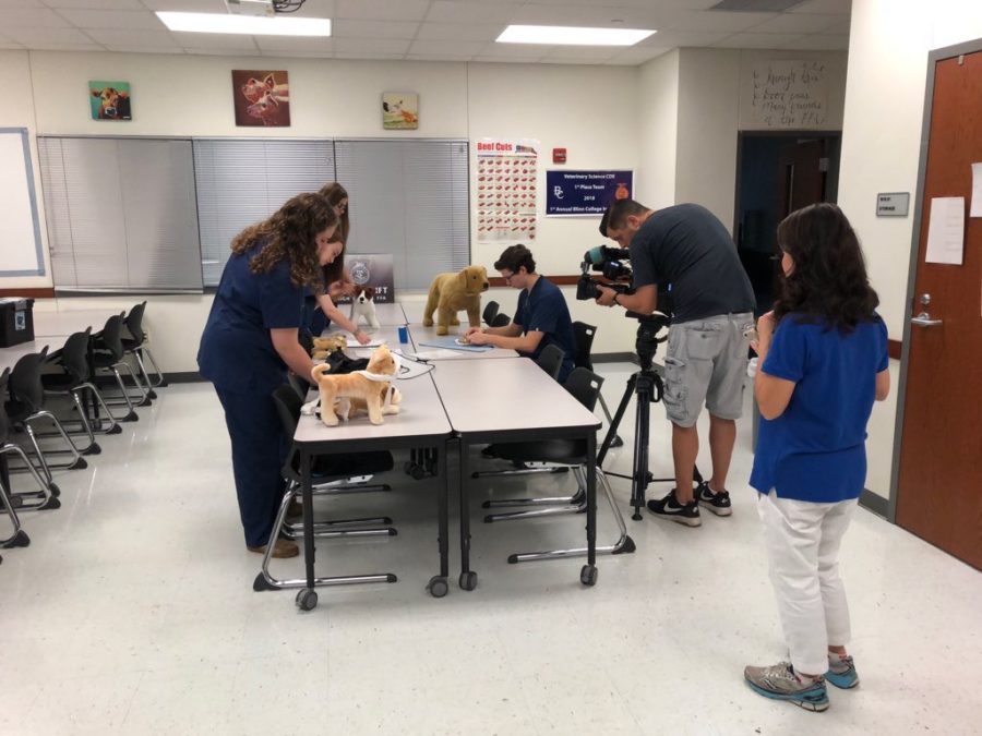 The veterinary science team practices from 7 a.m. until the bell rings.