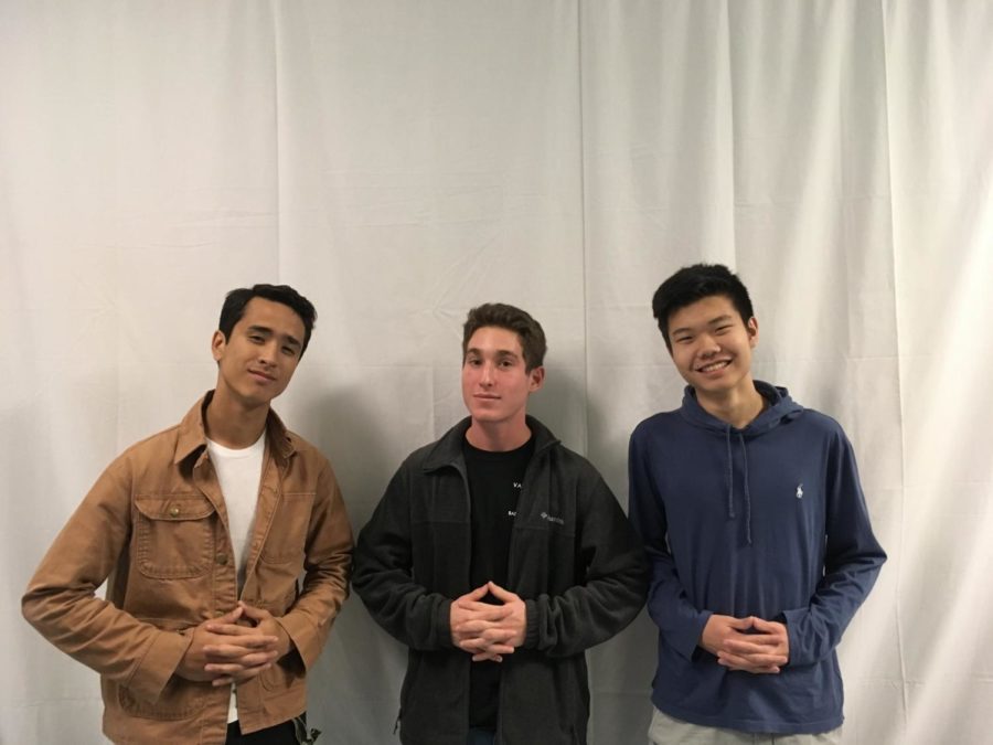 Pictured from left to right, seniors Jonathan Kaaua, Zachary Weiss and Bo Yang Deng all received a score of 36 on their ACTs