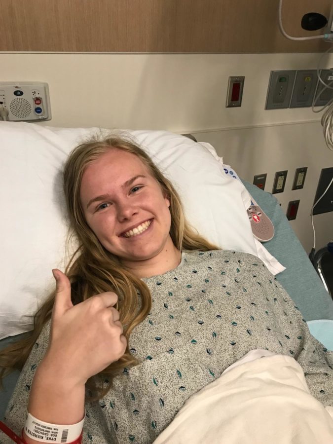 Kiersten in Pennsylvania about to undergo brain surgery.