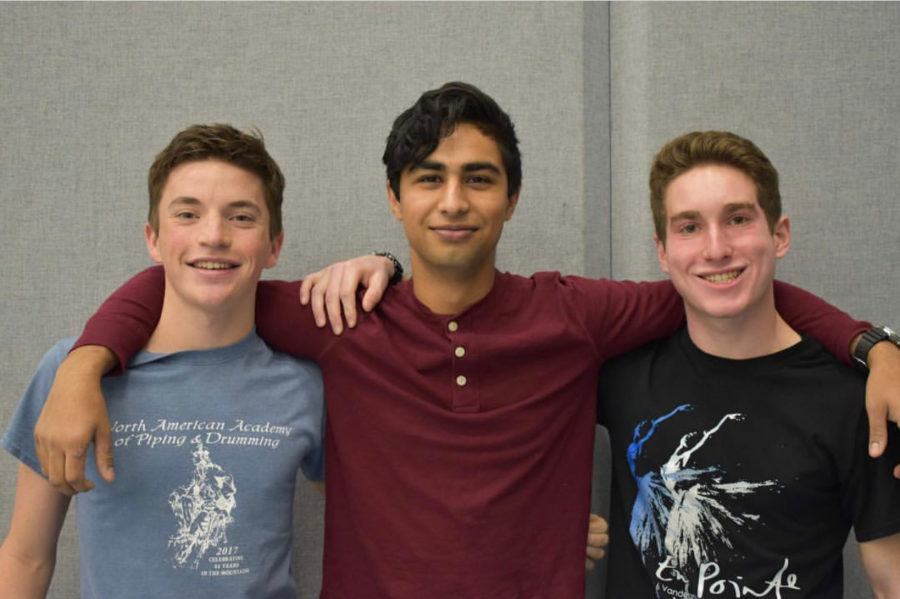 All-State Auditionees (left to right) Drew Burky, Pranav Batra and Zach Weiss pose for a picture.
 