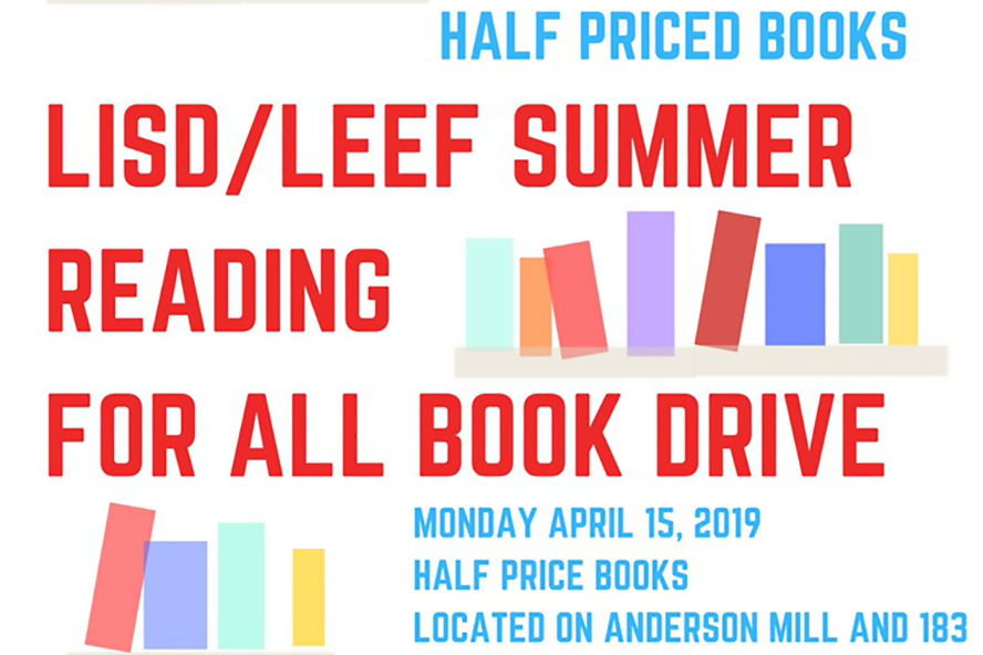 The Summer Reading for All book drive is tonight at Half Price Books.