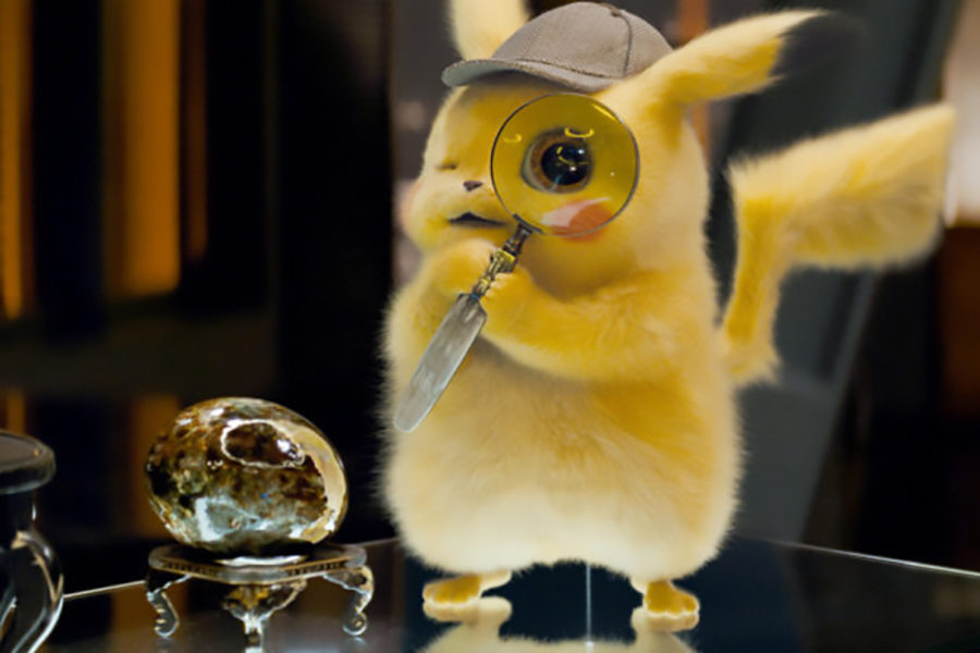 Pikachu+%28Reynolds%29+investigates+a+clue+in+the+film+%22Detective+Pikachu%22+by+Warner+Bros.+Pictures.