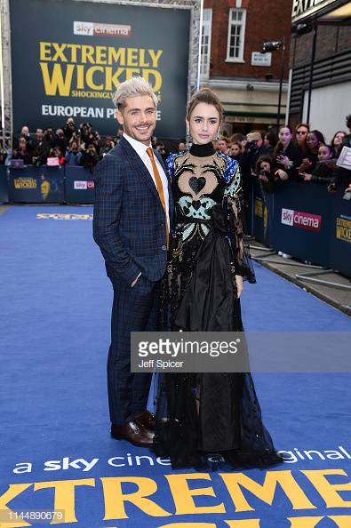 Zac Efron and Lily Collins attend the European premiere of the Sky Cinema's original
