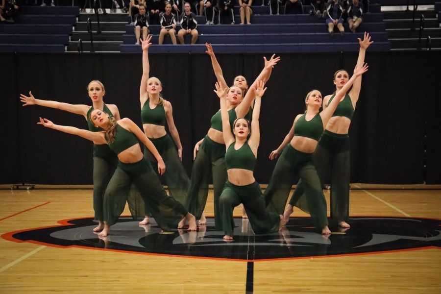 Legacy officers perform “Lanterns Lit, a contemporary piece. The officers placed 1st at the Ascension Dance Competition.