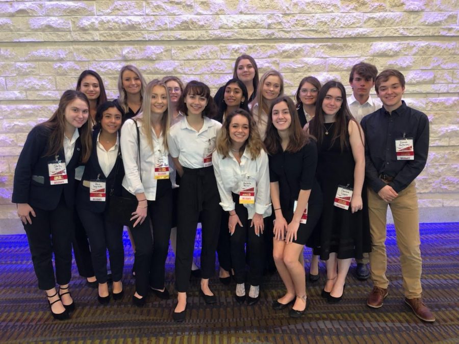 FCCLA regional competitors and state qualifiers pose for a group picture.  