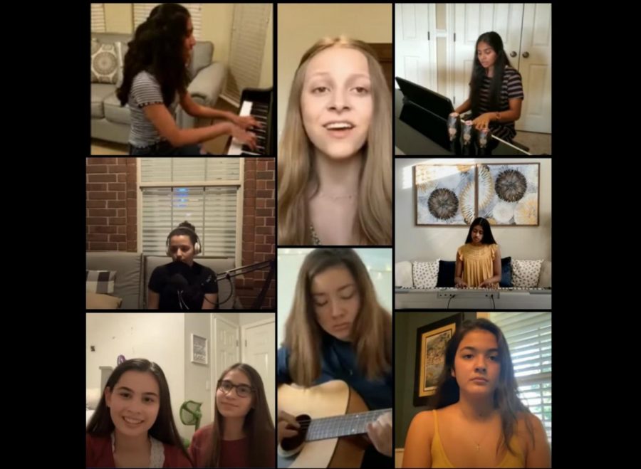 Viper Choir students participate in last semesters online Pop Unplugged concert.