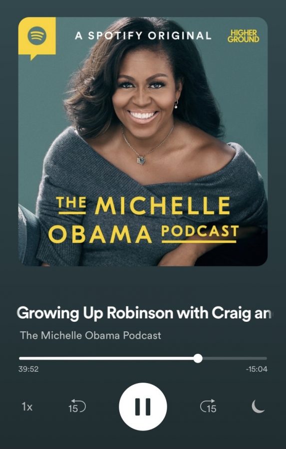 The+Michelle+Obama+Podcast+is+available+on+Spotify+and+other+podcast+services