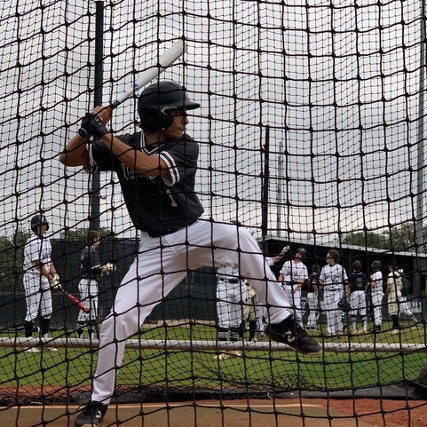 Baseball player getting ready to hit at the Home Run Derby