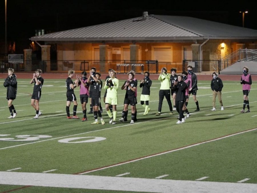 Boys varsity soccer thanking everyone who has supported them along the way. 