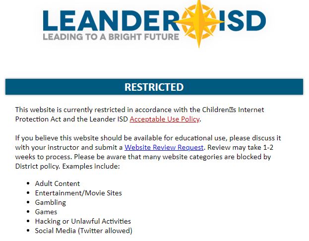 The district has strict filters in place to keep students safe on the internet.  Why are the same filters not applied to books in the classrooms?