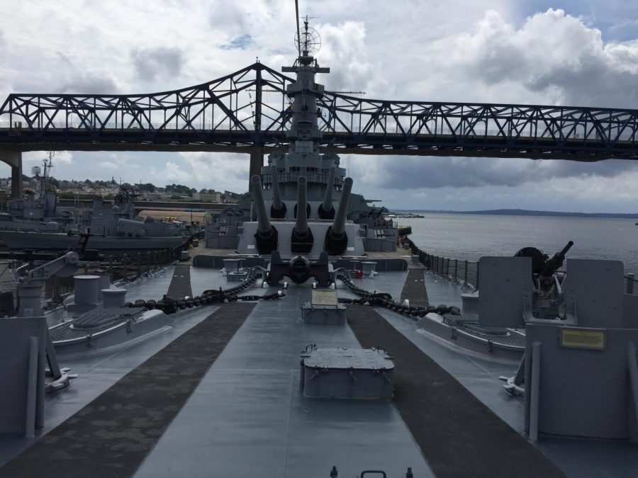 The+WWII+battleship+USS+Massachusetts%2C+built+at+the+height+of+American+naval+power.+