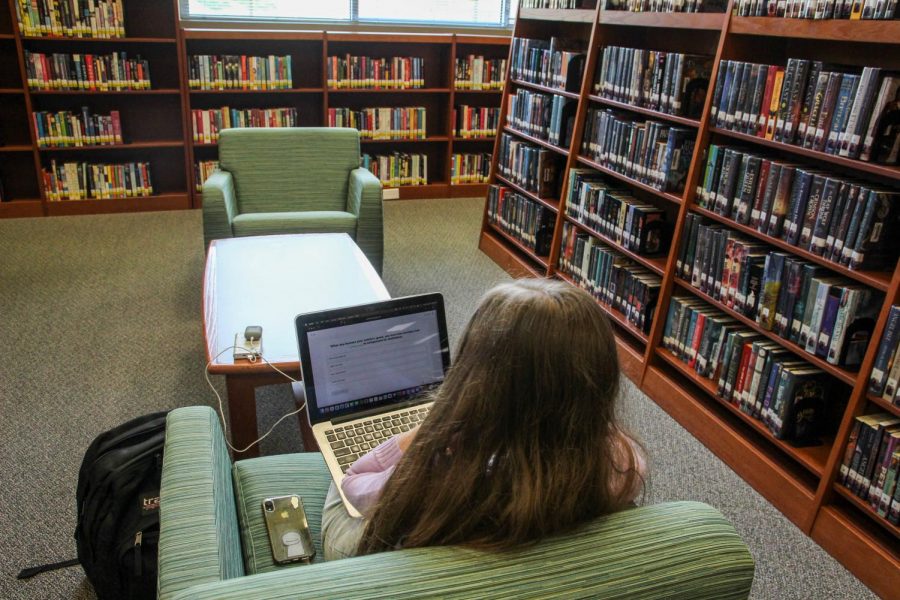 On Aug. 16, students already fill the library on off periods, before and after school, and during lunch.