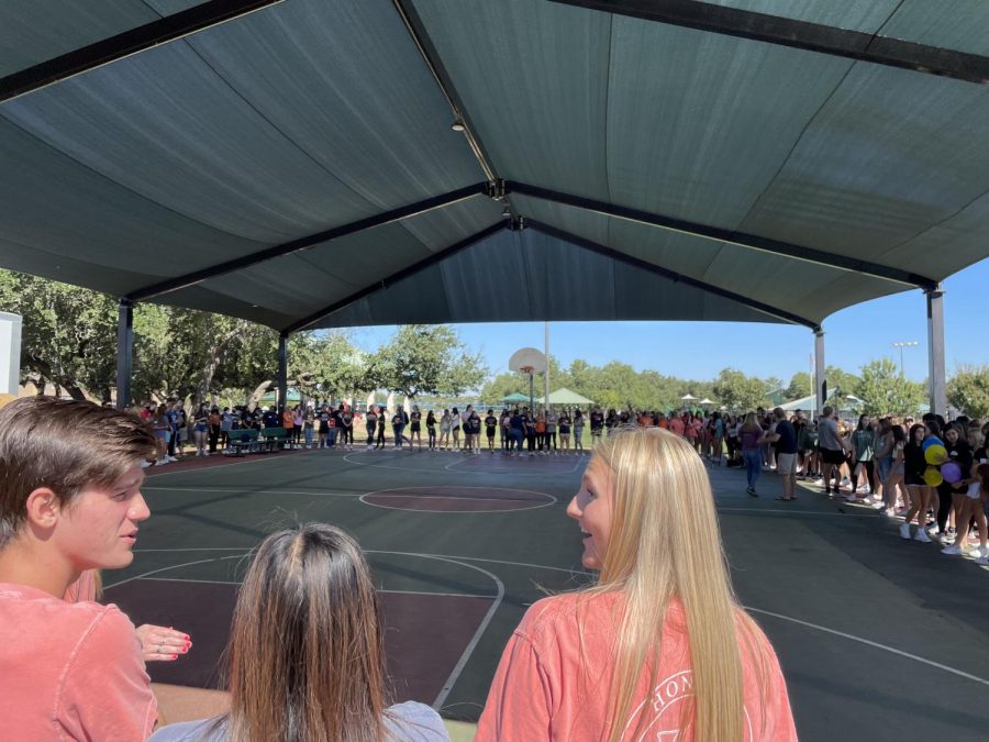 Group activities were conducted under the pavilion at Milburn Park.