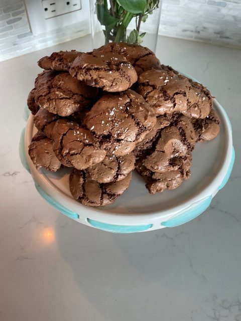 The final product of my salted brownie cookies.