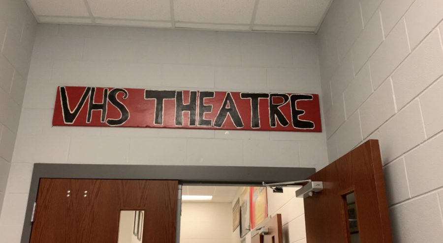 Behind the scenes of the Vandegrift theatre department with many interesting areas.