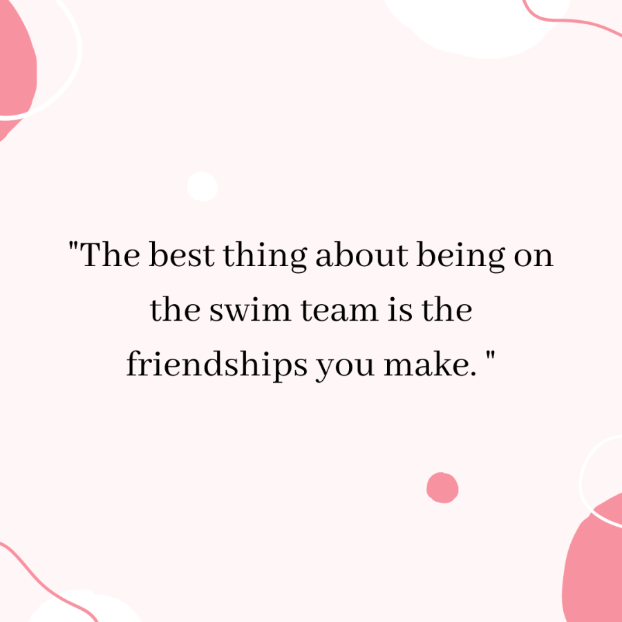 Quote said by sophomore Gabby Fowler who is on the Vandegrift swim team. 