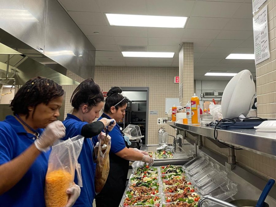 Cafeteria workers Danielle Roeder, Melody Rutherford, and Jamie Cepeda share their experiences working in the school cafeteria.