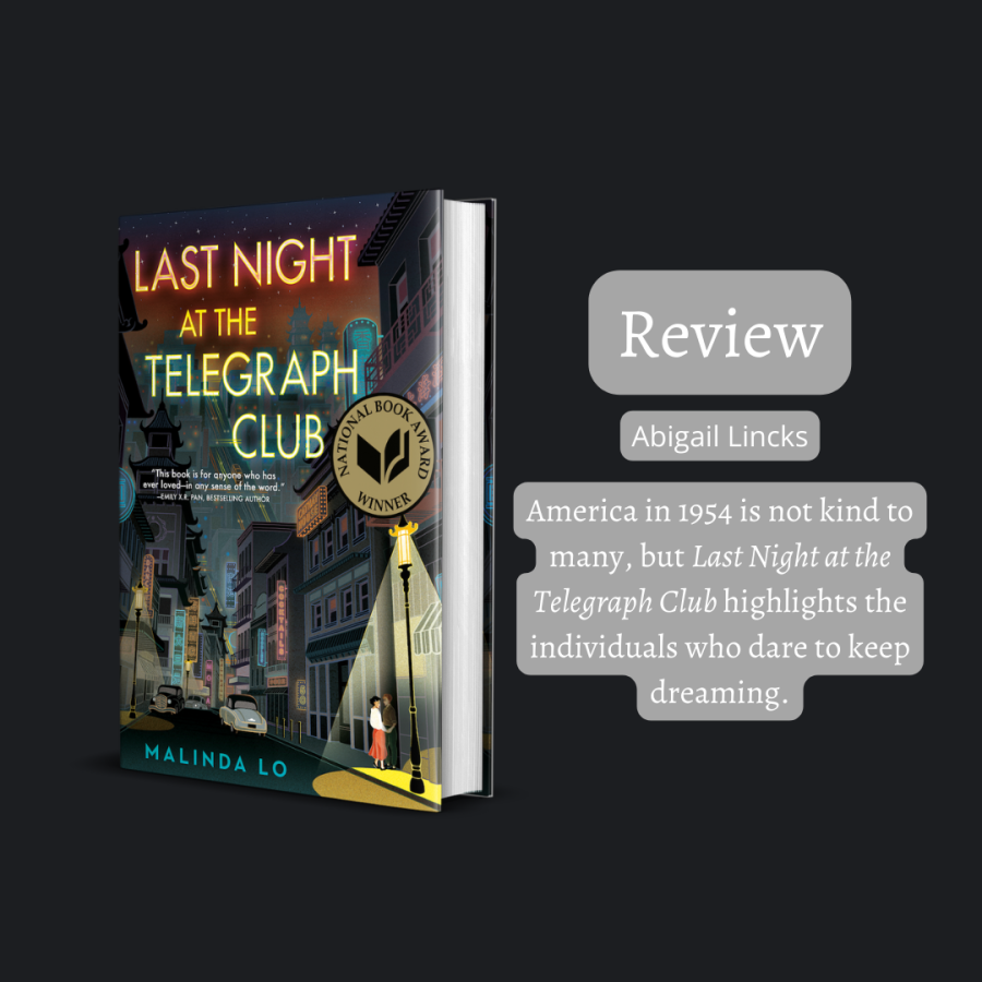 Published in January of 2021, Last Night at the Telegraph Club, is a historical fiction romance novel in 1954 America.