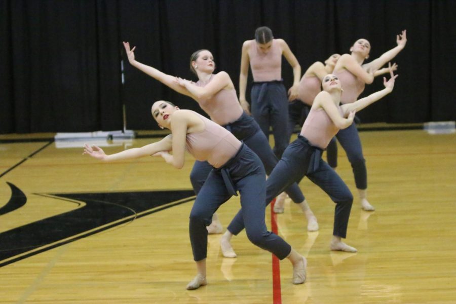 The officers performing their group dance at the Viper Showcase 