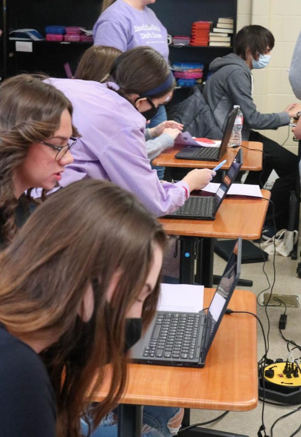 Students participate in UIL journalism at the Round Rock Invitational. 