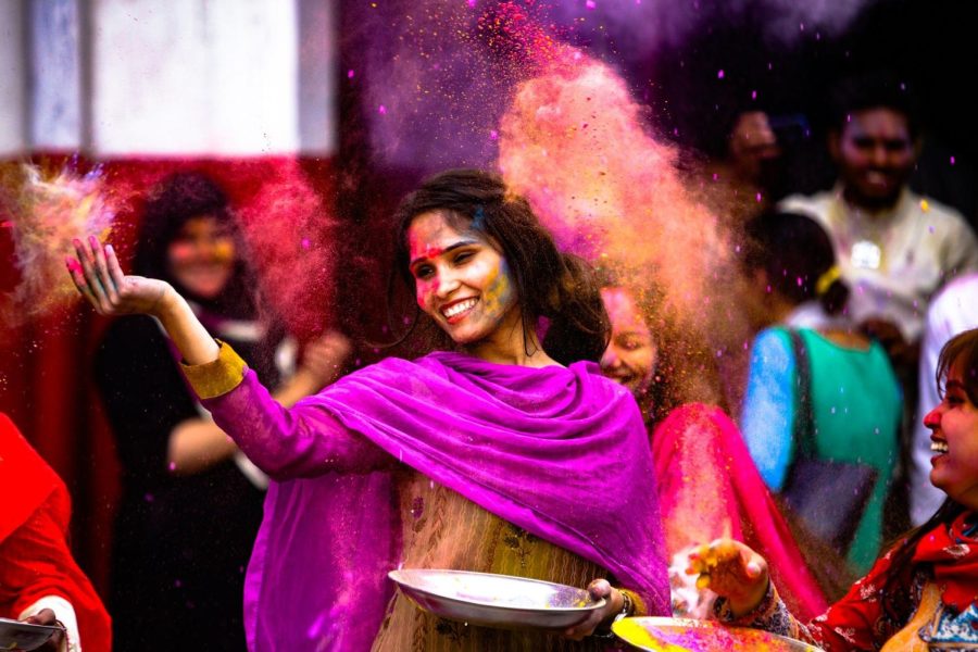 Indians around the world celebrate a holiday called Holi with vibrant colors