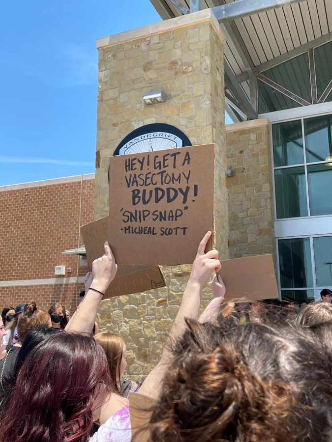 The protest began with a speech at the main entrance which led into a march.