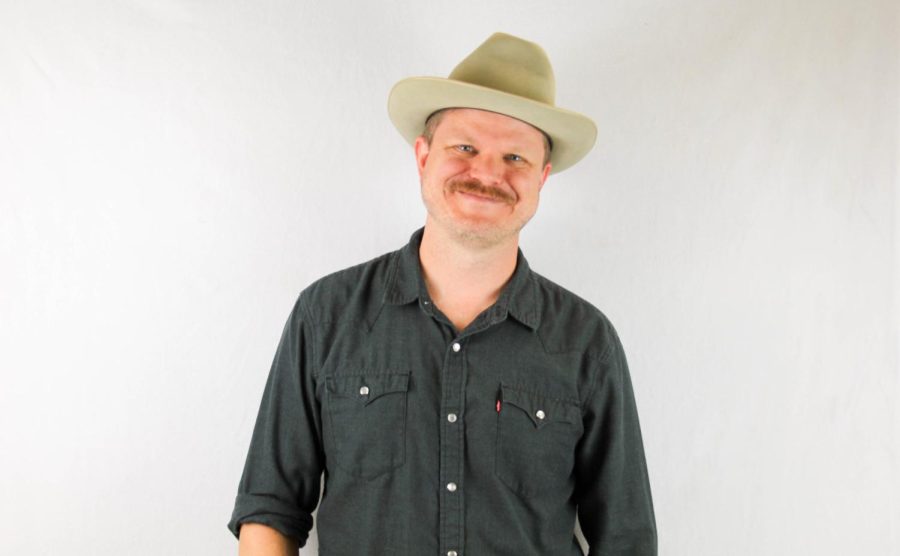 New assistant Principal, Collin Fletcher shows his school spirit by participating in country western theme day.