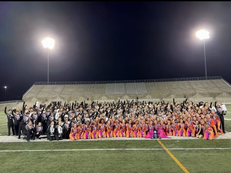The Band and Vision Dance Company celebrate their sweepstakes win. 