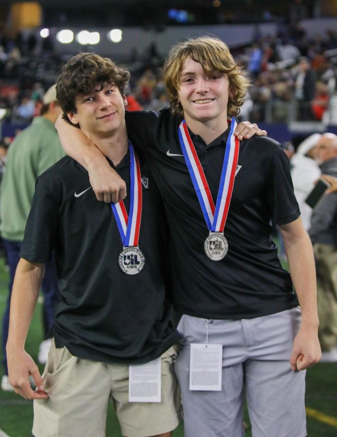 All members of the varsity football squad received a silver medal.