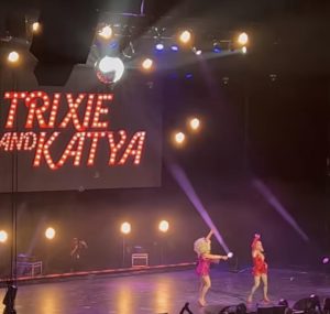 Drag stars Trixie and Katya perform their iconic comedy-based performance at the Majestic Theatre in San Antonio on February 14.