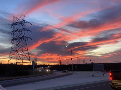 Students capture vivid sky pictures. Fernandes photographs the Austin sunset.