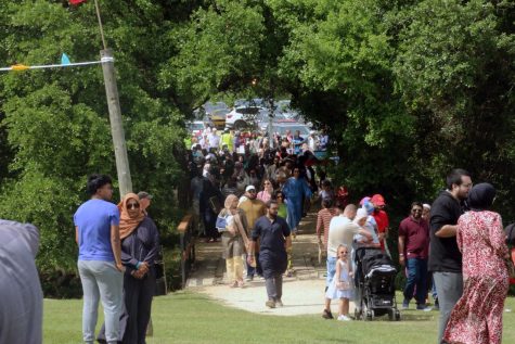 Thousands enter the ranch, excited for this long-awaited day. All the mosques in Austin came together to plan this fair and prepared months in advance.