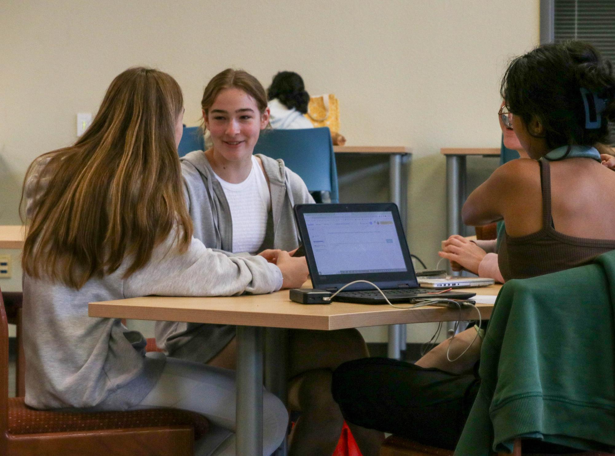 Students capitalize on the space in the library to work during off periods, PIT, and over lunches. Often clubs and organizations will meet there as well.