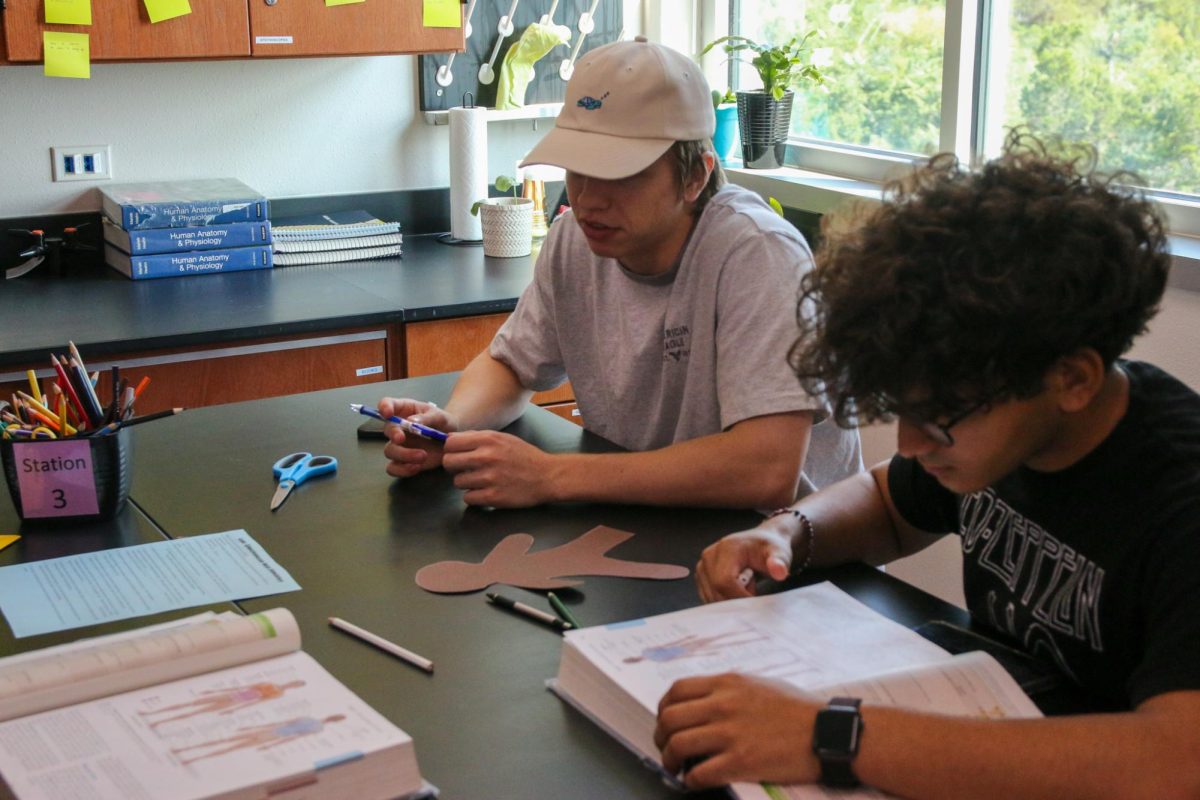 During the beginning of the school year, students work on their anatomy projects. The math and sciences remained the hardest classes to tackle at the high school level.