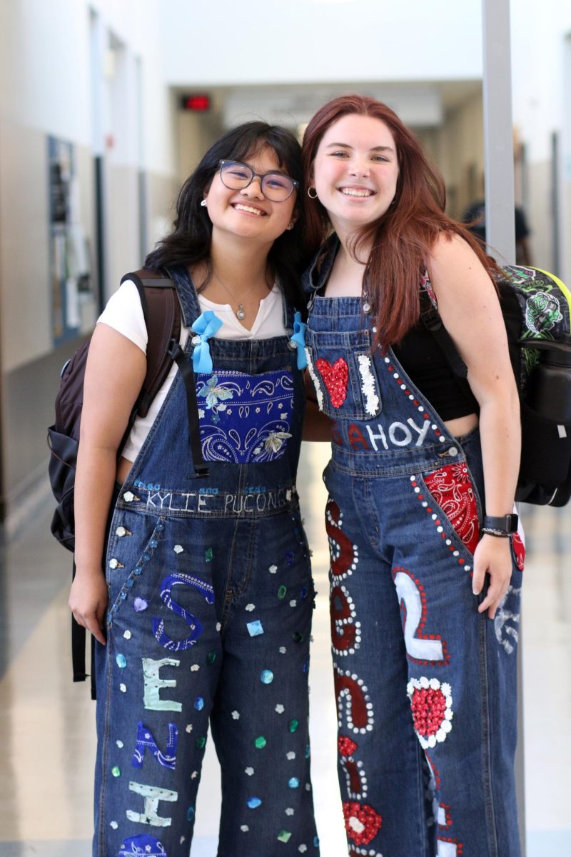 Senior yearbook editors Kylie Pucong and Alyssa Hoy.