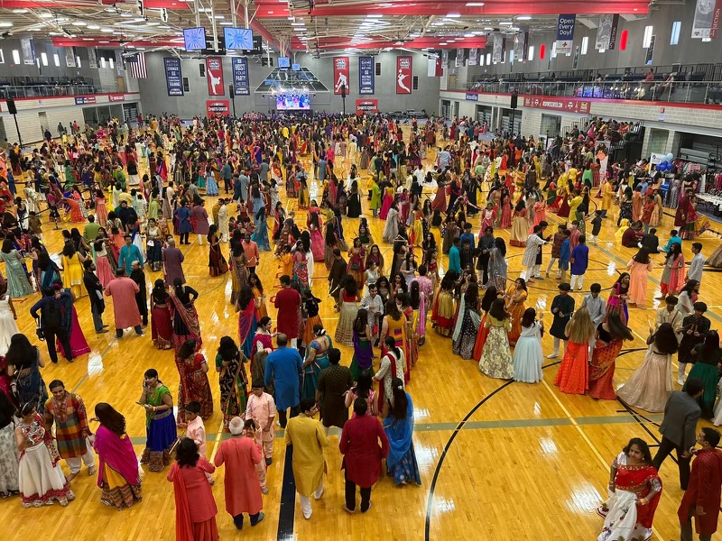 Indians throughout Austin gathered at Round Rock Sports Center on Sep. 30 to celebrate Garba.