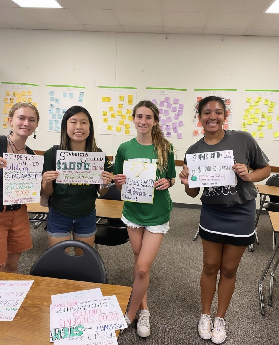 Students United partners with Bold.org to launch an essay competition with the reward of a $1,000 scholarship. Students from 8-11th grade are applicable and the process is a 650-word essay explaining their passion for STEM or medicine.