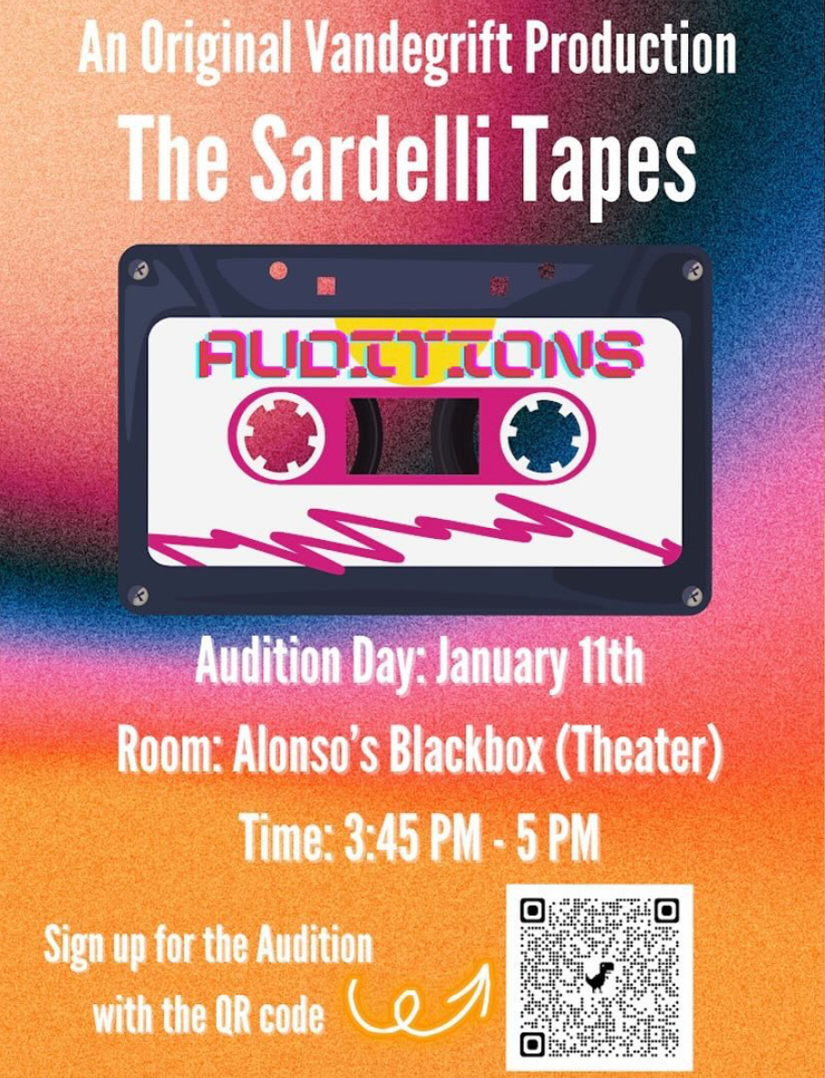 Film club hosts auditions for their film The Sardelli Tapes throughout Jan. and Feb.