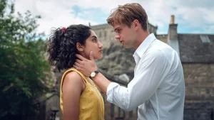 Ambika Mod and Leo Woodall as Emma Morley and Dexter Mayhew in Netflixs new series One Day.’