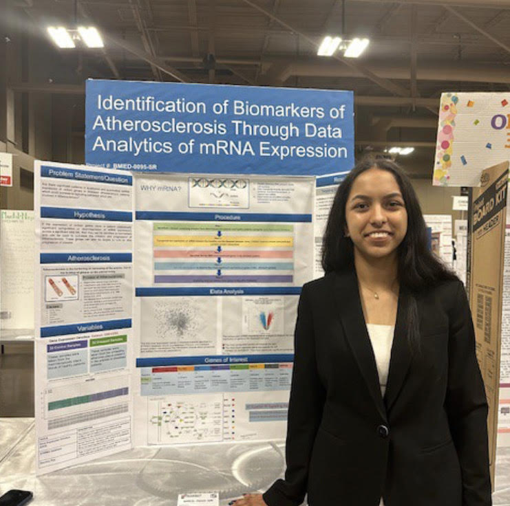 Sophomore Saanvi KIshore and poster for presentation at GARSEF